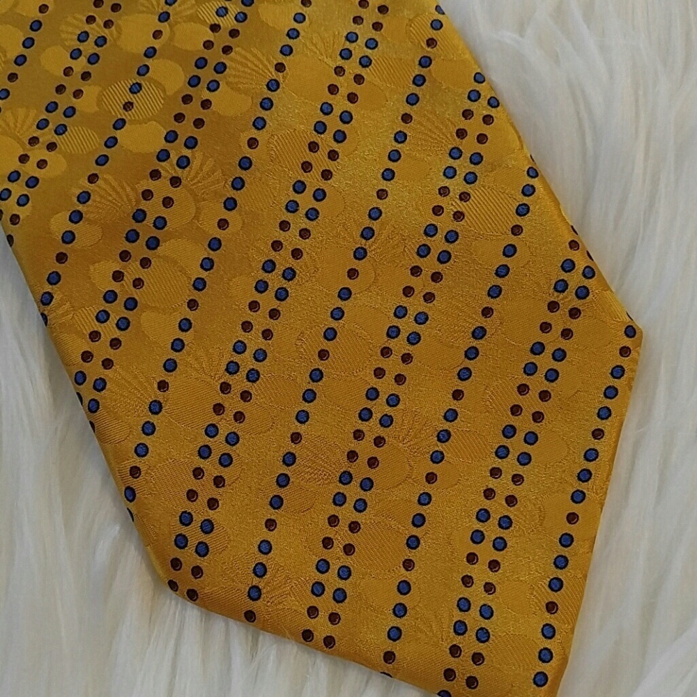 Joseph Scafidi Gold Italian Luxury Tie 59"